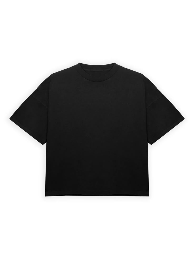 Black Cropped Boxy T-shirt