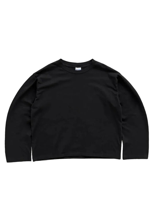 Black Cropped Long-Sleeve Tee