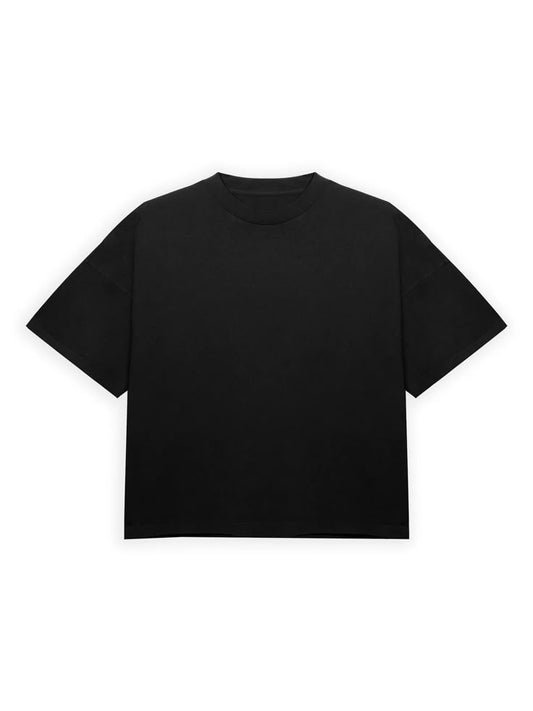 Black Cropped Boxy T-shirt