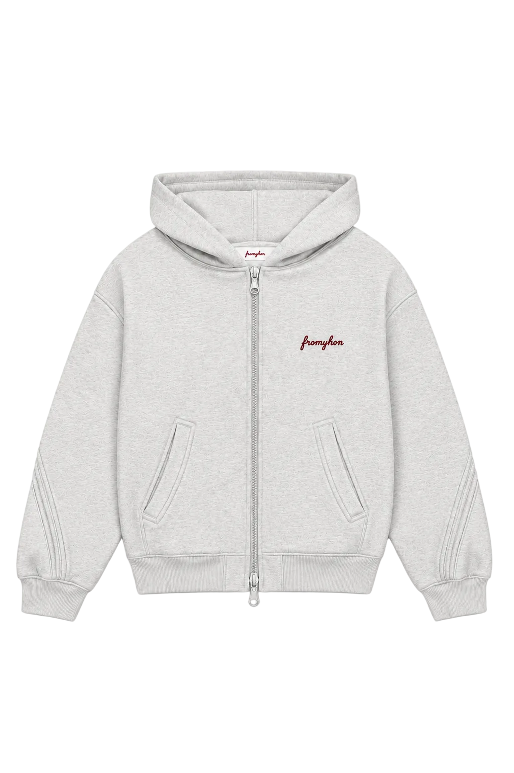 Heather Grey Zip Hoodie
