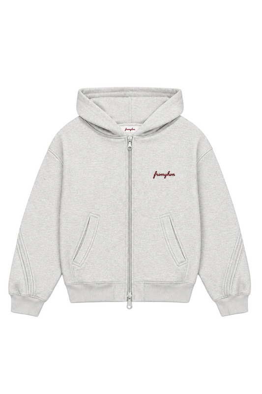 Heather Grey Zip Hoodie