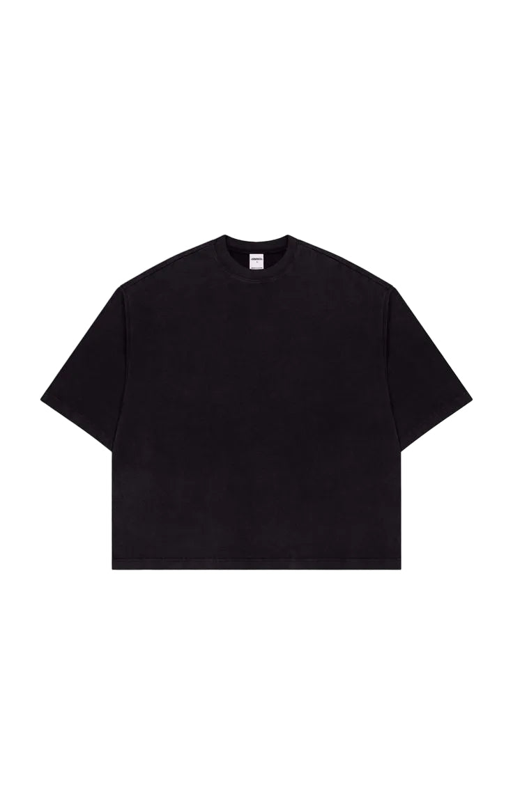 Black Cropped Boxy T-shirt