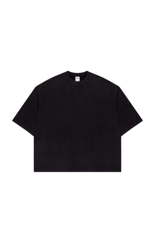 Black Cropped Boxy T-shirt